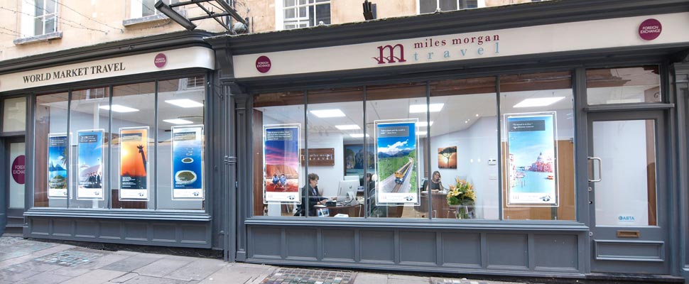 Miles Morgan Travel and World Market Travel shop in Bath